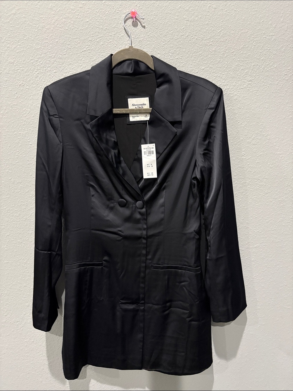 Abercrombie & Fitch Black Satin Blazer Dress